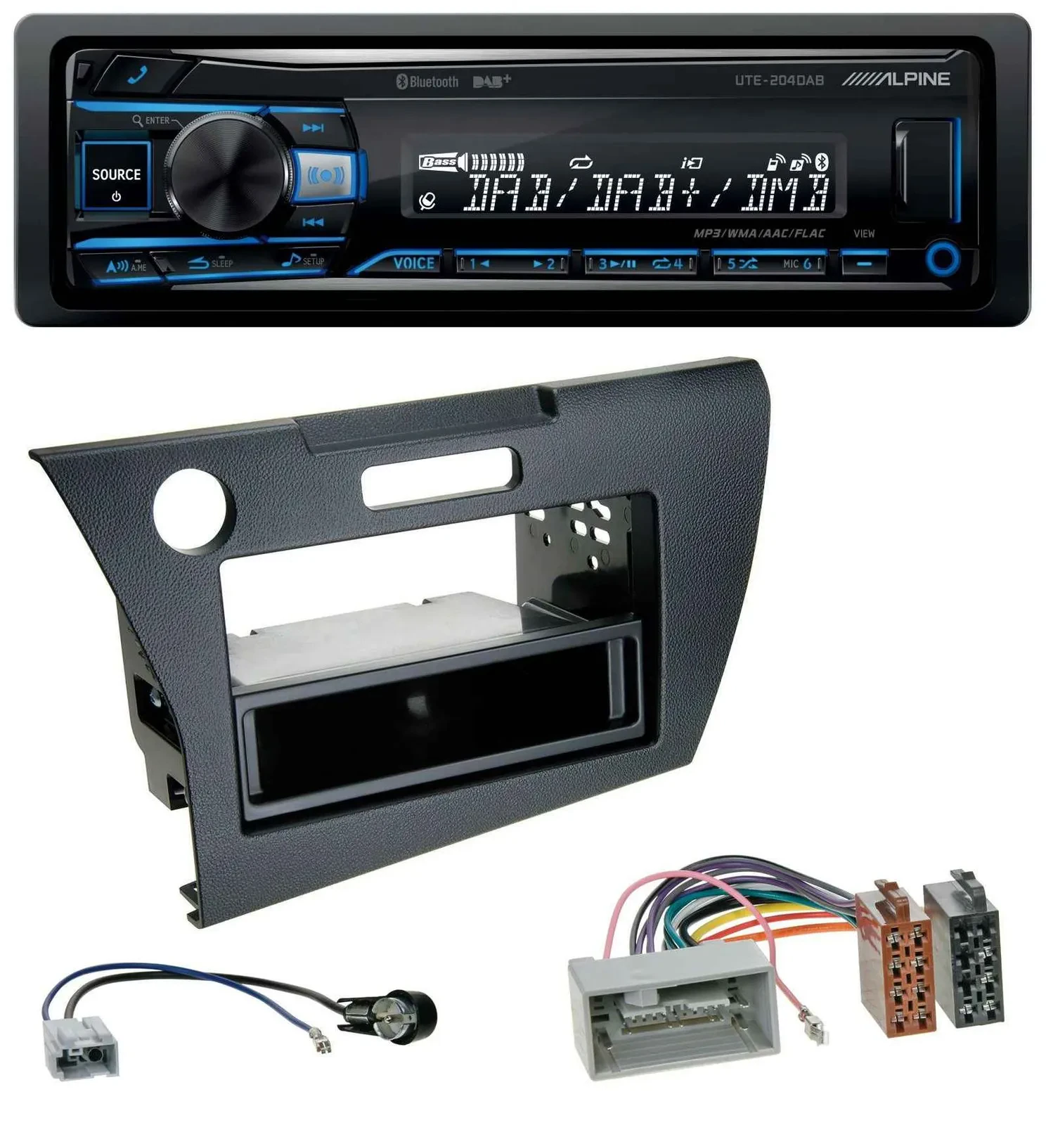 Alpine USB Bluetooth DAB MP3 Autoradio für Honda CR-Z (ZF1, ab 2010)