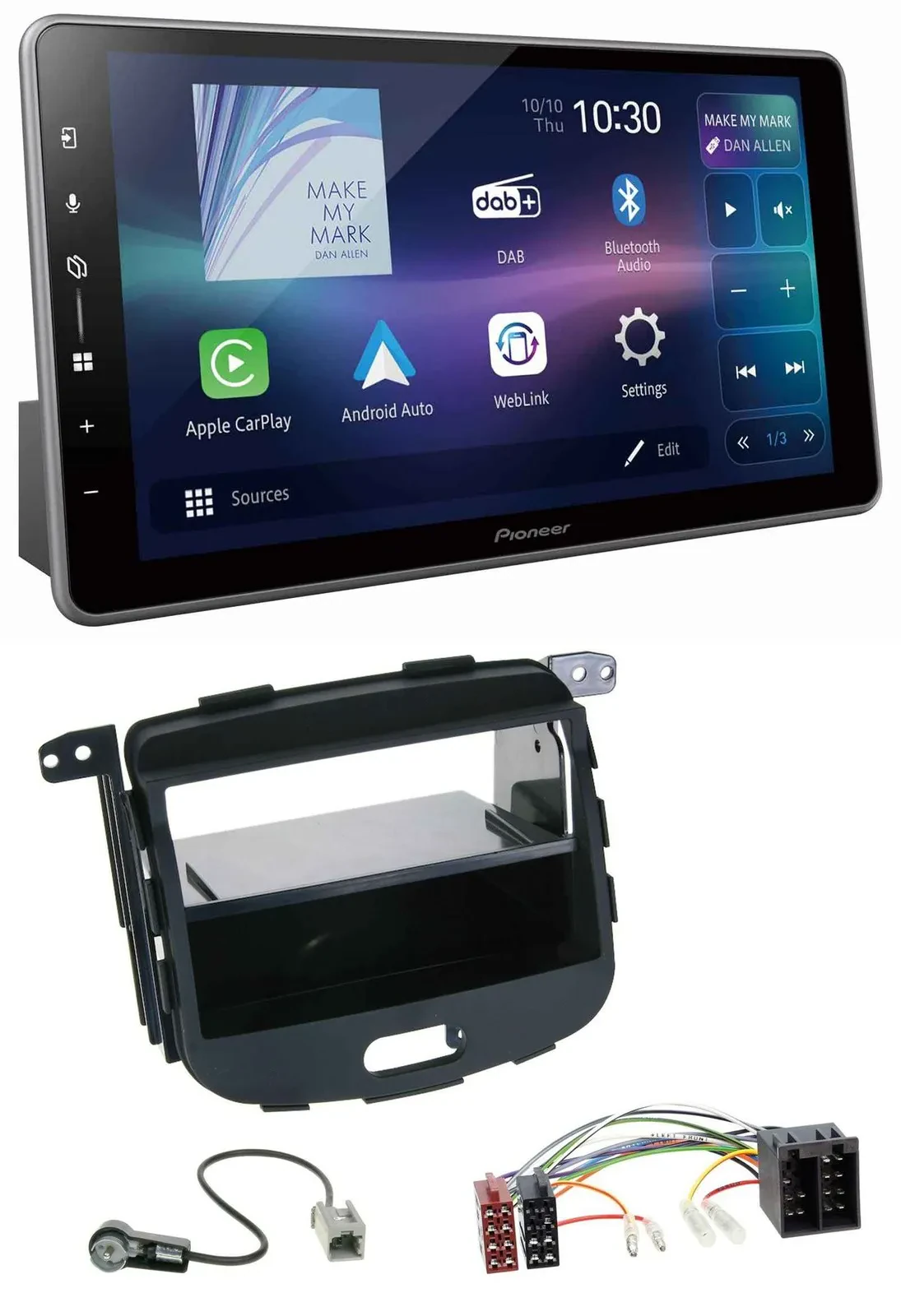 Автомагнитола для Hyundai i10 (2008–2013) Pioneer Bluetooth, USB, DAB, MP3