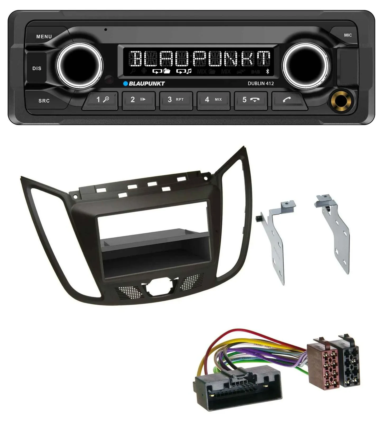 Автомагнитола Blaupunkt для Ford C-Max / Kuga MP3 Bluetooth USB AUX, темно-коричневая