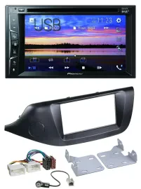 Автомагнитола Pioneer 2DIN, Bluetooth, USB, DVD, DAB, MP3, для Kia Ceed (с 2012), черная