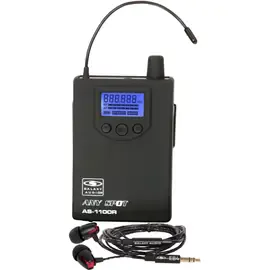 Приемник для систем персонального мониторинга Galaxy Audio AS-1100R Wireless In-Ear Monitor Receiver w/ EB4 Earbuds, P2 Band