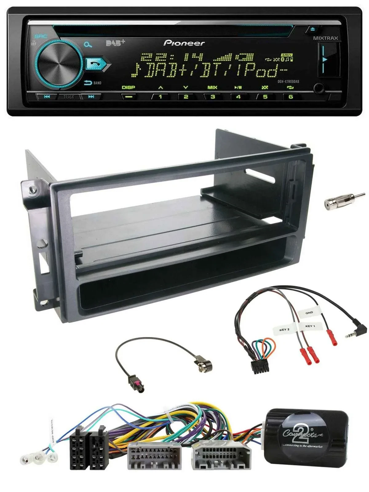 Pioneer DAB Lenkrad CD USB Bluetooth Autoradio für Chrysler Dodge Jeep