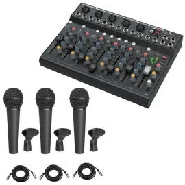 Микшерный пульт Behringer XENYX 1003B аналоговый, 5 микрофонных предусилителей (набор, 3× XM8500)