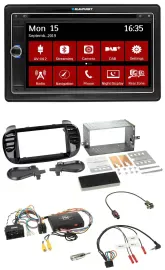 Blaupunkt TMC USB Lenkrad Bluetooth DAB 2DIN Navigation für Fiat 500 2014-2015 s