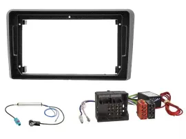 Einbauset für 9 Zoll Autoradio für Audi A3 8P 2006-2013 Aktiv Quadlock schwarz