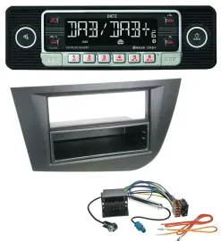 Dietz USB DAB MP3 Bluetooth Autoradio für Seat Leon (ab 05) - schwarz