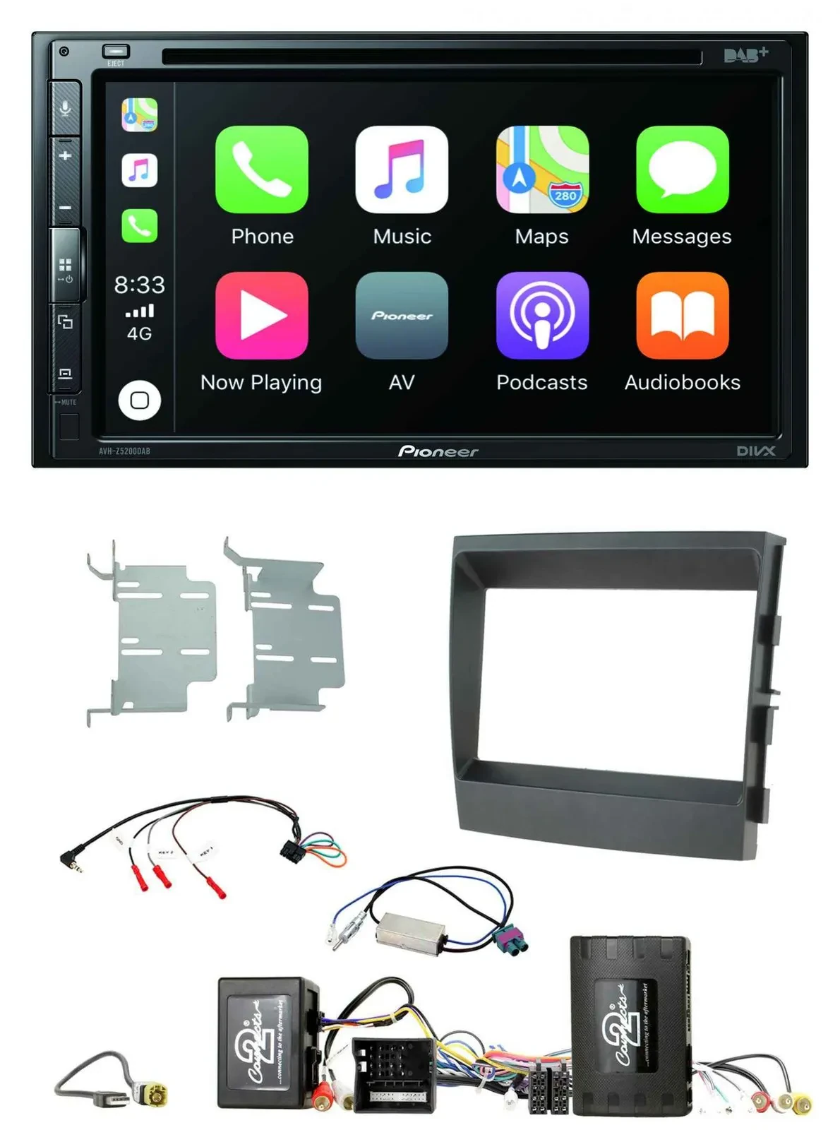 Pioneer DVD 2DIN Lenkrad DAB Bluetooth USB Autoradio für Porsche Panamera Sounds