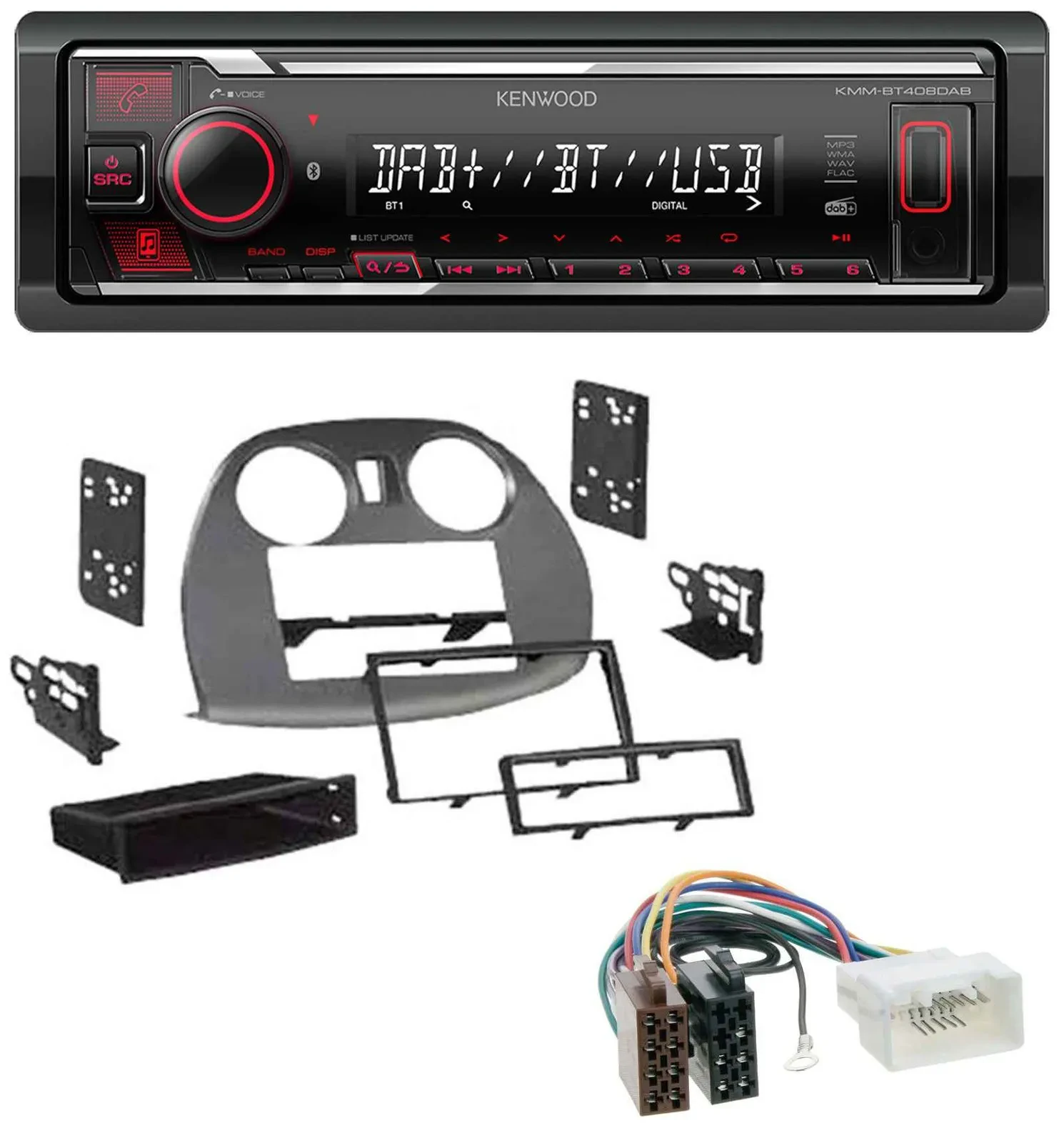 Kenwood MP3 Bluetooth USB DAB Autoradio für Mitsubishi Eclipse 4G 2005-2012