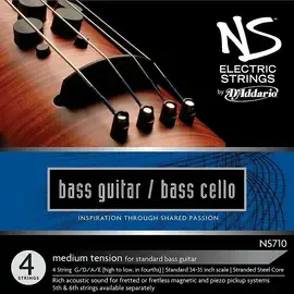 Струны для виолончели D'Addario NS710 NS Cello Strings 4/4 Medium