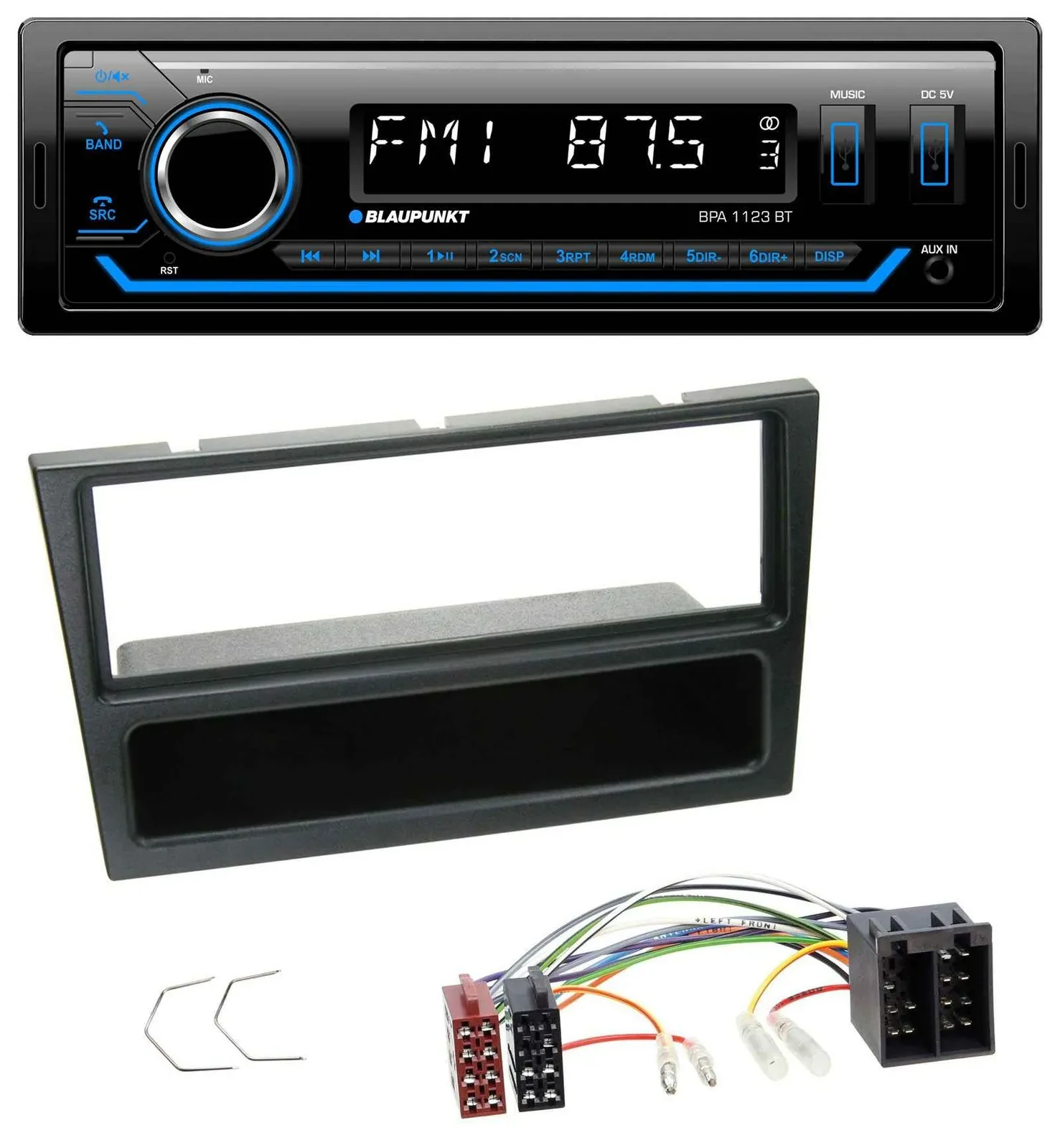 Blaupunkt MP3 Bluetooth USB AUX Autoradio für Opel Agila Combo Vivaro Corsa C Om