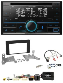 Kenwood CD 2DIN DAB USB Lenkrad Bluetooth Autoradio für Toyota Aygo ab 22 AB7 sc