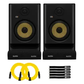KRK Rokit RP7 G5 7" Studio Monitors 2-Pack with Yellow XLR Cables