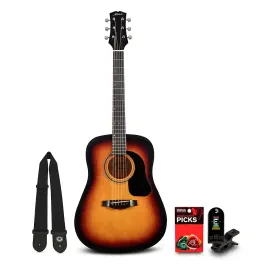 Mitchell Launch D75S Starter Dreadnought Acoustic Guitar w/Accessories Sunburst