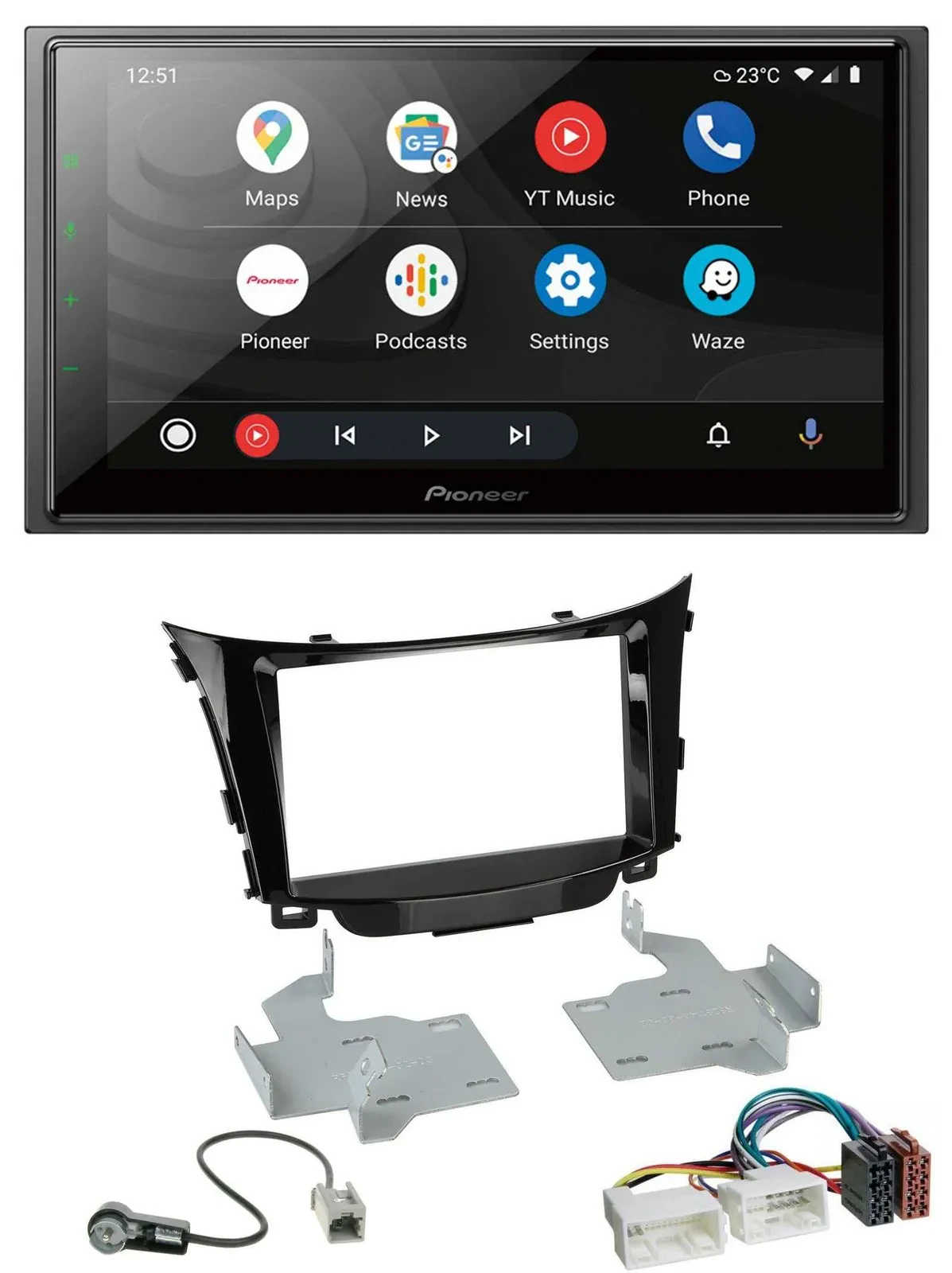 Pioneer USB 2DIN DAB MP3 Bluetooth Autoradio für Hyundai i30 (ab 12)