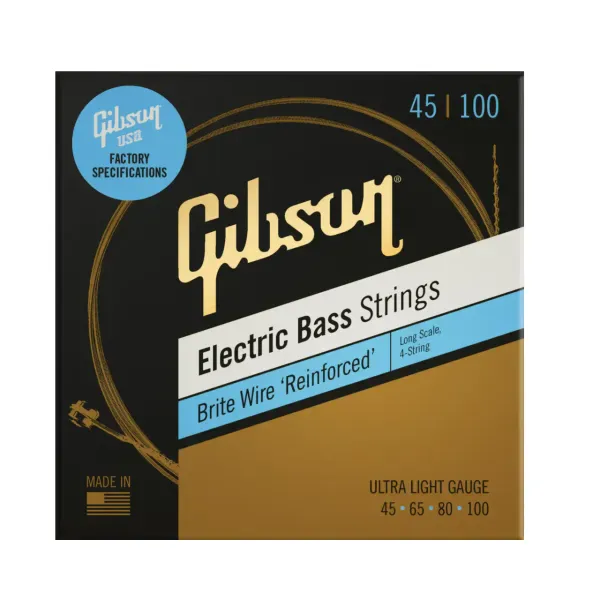 Струны для бас-гитары Gibson Brite Wire Reinforced 45-100