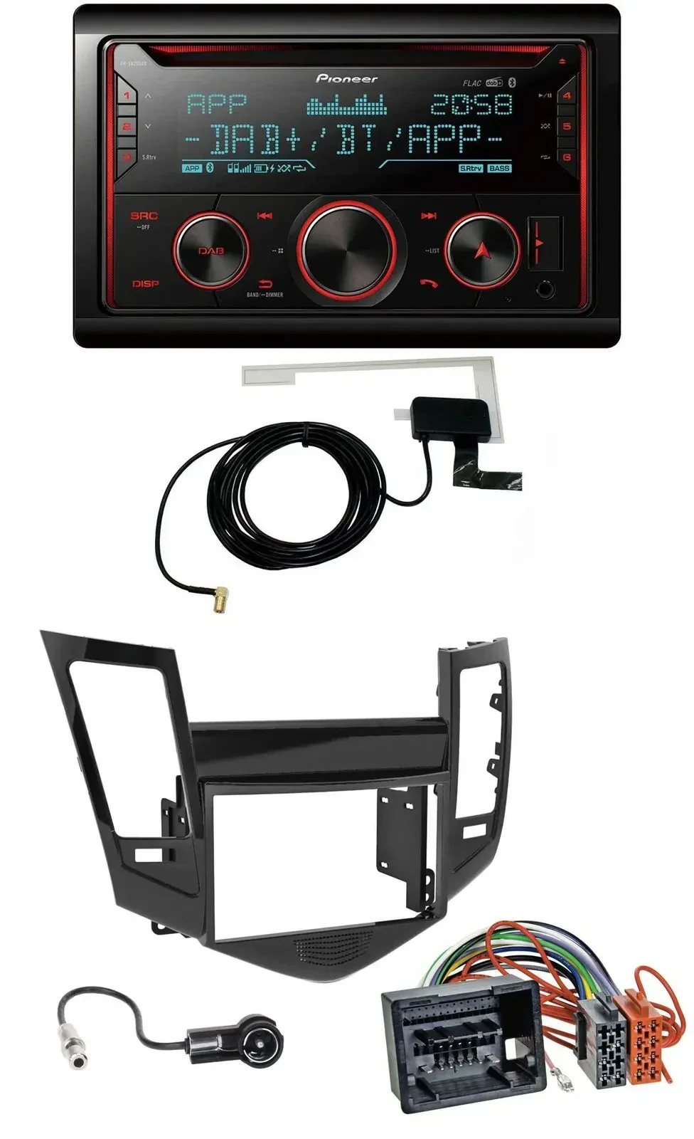 Автомагнитола для Chevrolet Cruze (с 2009) Pioneer 2-DIN CD/MP3 DAB USB Bluetooth