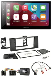 Pioneer USB Lenkrad DAB 2DIN Bluetooth Autoradio für BMW 5er E39 1997-2001