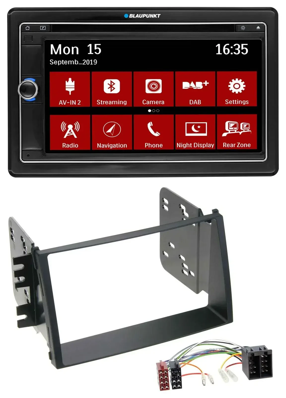 Blaupunkt Bluetooth DAB 2DIN USB DVD MP3 Autoradio für Kia Soul (AM, 2008-2011)