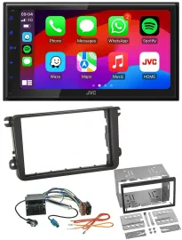 Автомагнитола для VW Amarok/Beetle/EOS JVC 2DIN, Bluetooth, USB, MP3, DAB