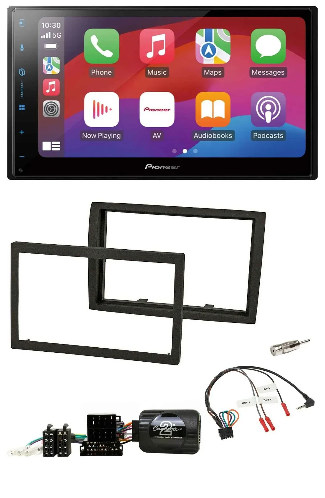 Pioneer DAB USB Lenkrad Bluetooth 2DIN Autoradio für Fiat Ducato