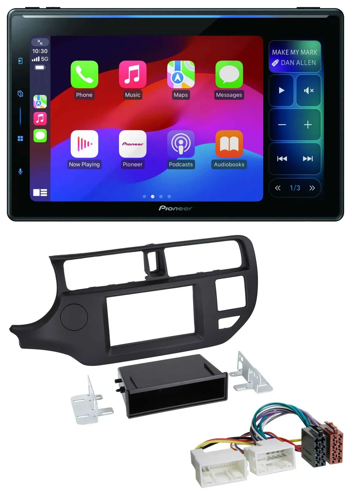 Pioneer Bluetooth DAB MP3 USB Autoradio für Kia Rio (UB 2011-2014) schwarz