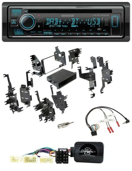 Kenwood Lenkrad Bluetooth DAB USB CD Autoradio für Toyota Yaris 2007-2012