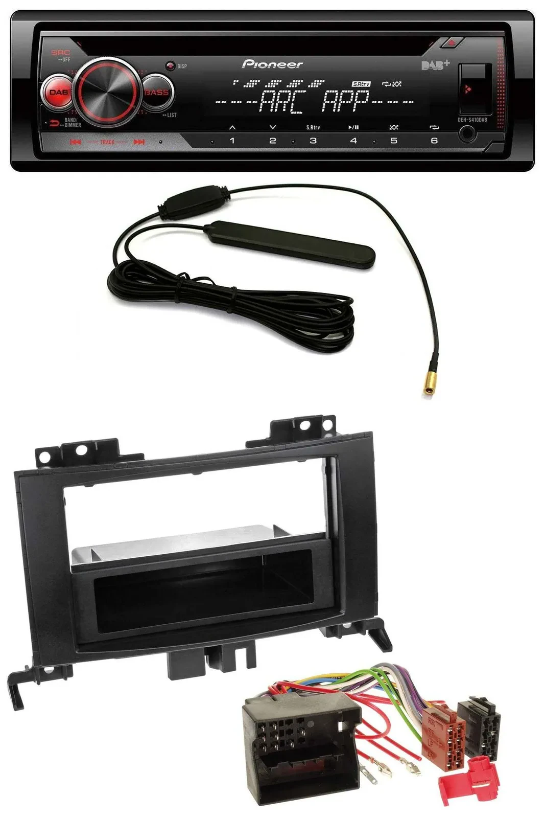 Pioneer CD USB AUX DAB MP3 Autoradio für Mercedes Sprinter ab 06 schwarz