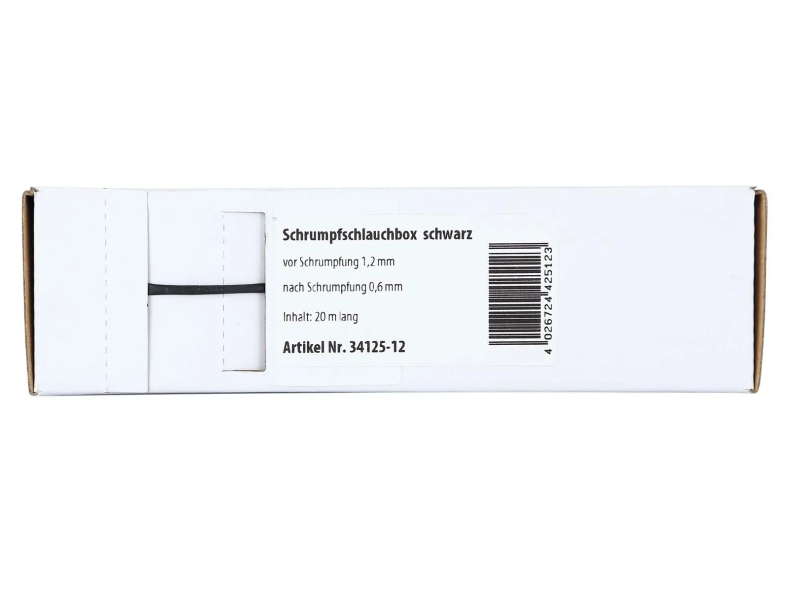 ACV Schrumpfschlauch schwarz Durchmesser: 1,2 mm Länge: 15 m 34125-12