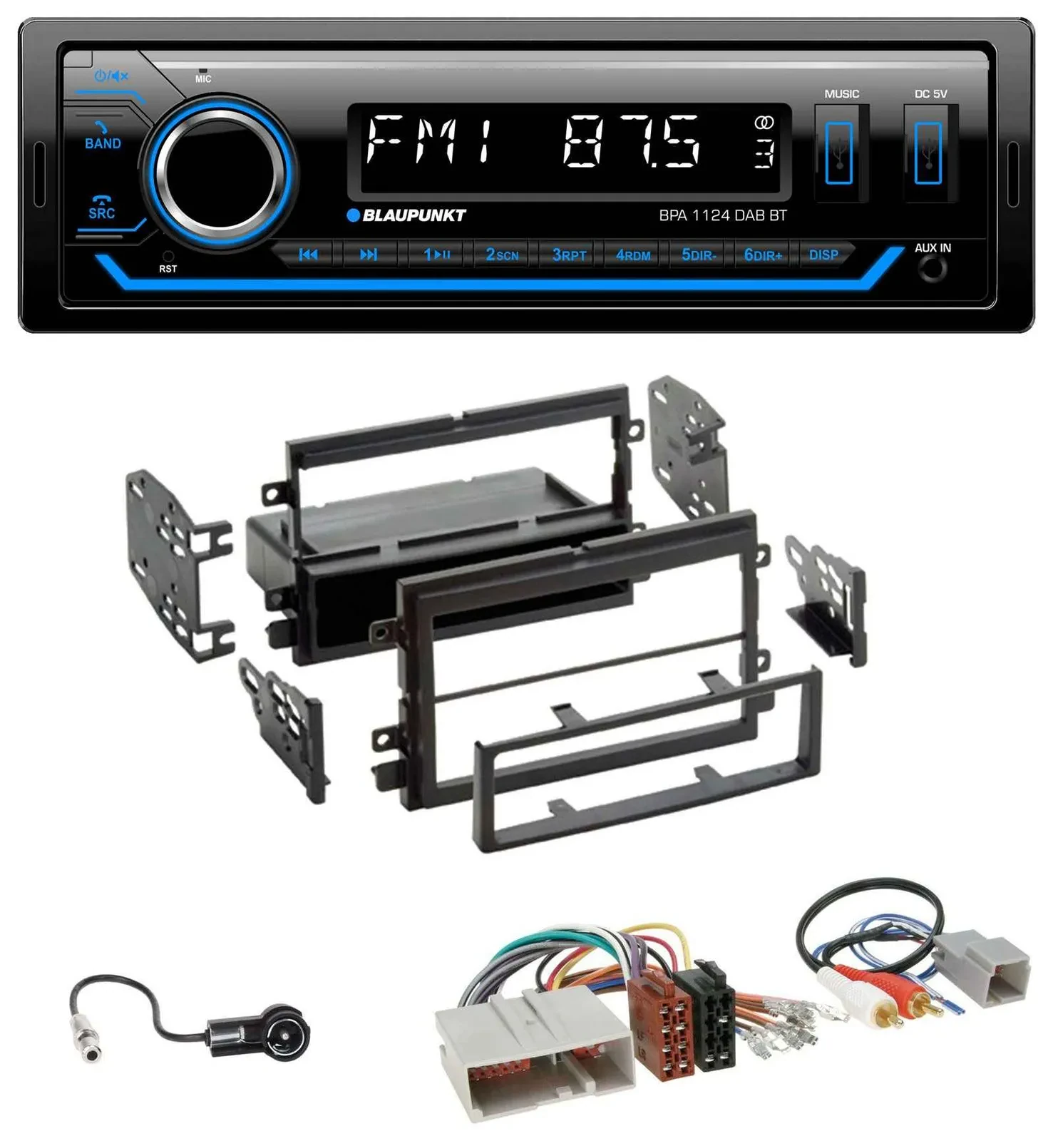 Blaupunkt Bluetooth USB DAB MP3 Autoradio für Ford Mustang, F150 (2004-2009)