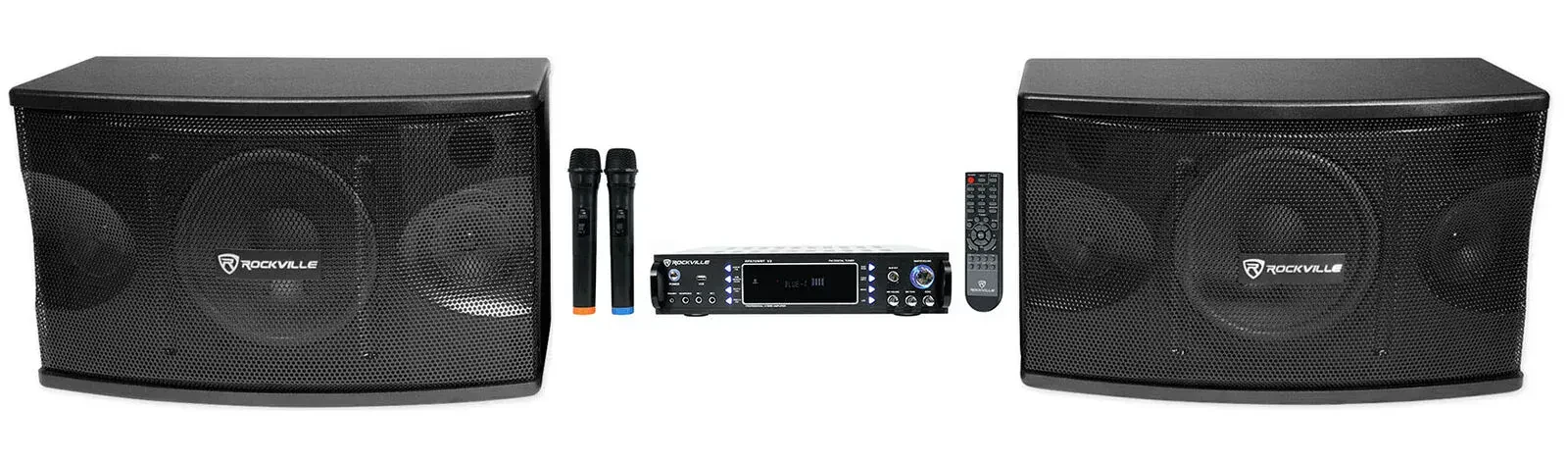Пассивная акустическая система Rockville KPS80 Black с усилителем (пара)