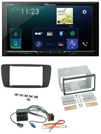 Pioneer MP3 Bluetooth USB 2DIN DAB Autoradio für Seat Ibiza ab 08 azabacheschwar