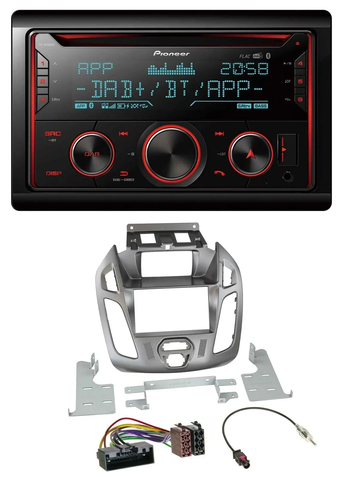 Pioneer 2DIN DAB MP3 Bluetooth USB CD Autoradio für Ford Transit 12-18 Display C