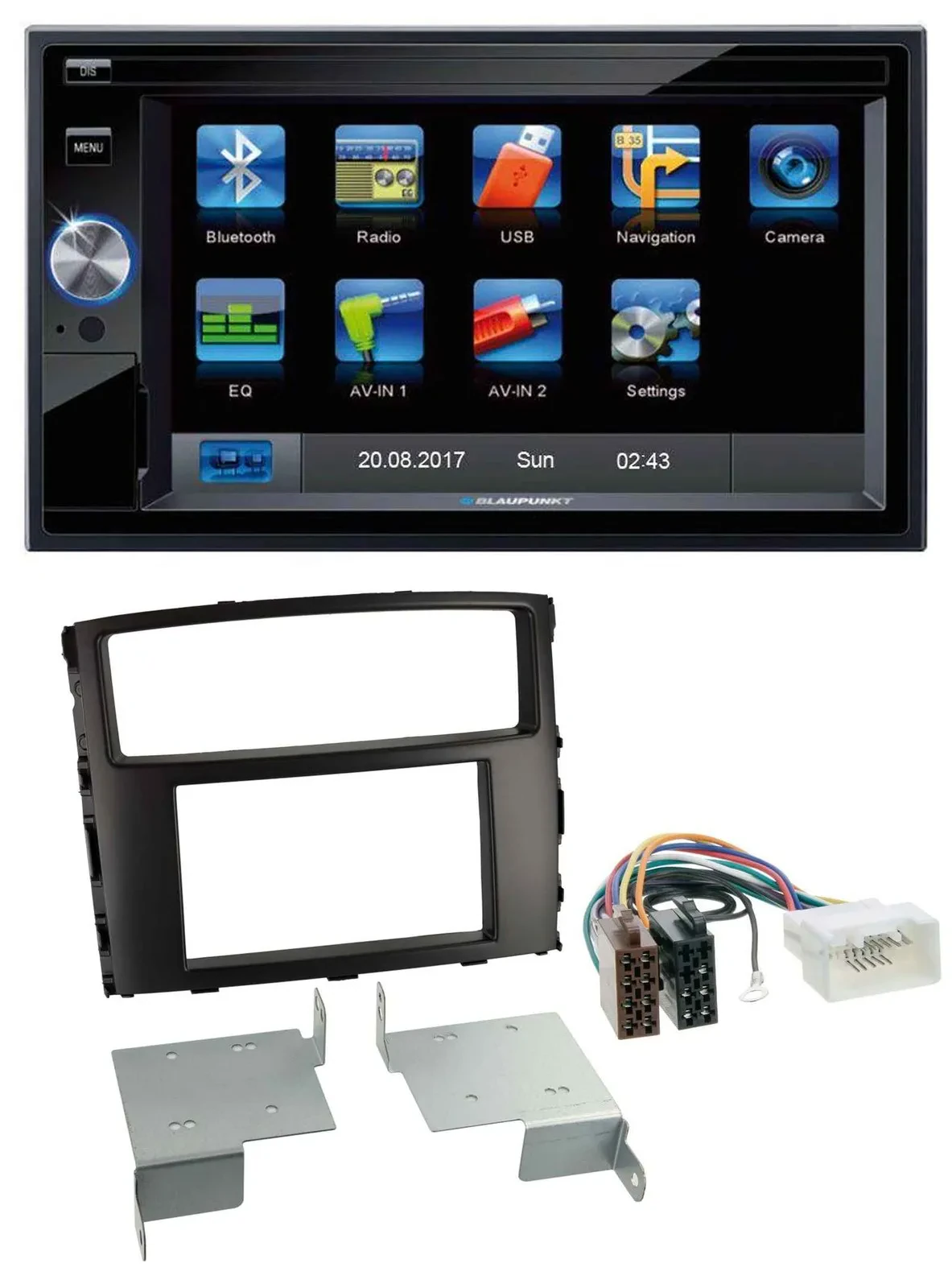 Автомагнитола Blaupunkt 2-DIN, Bluetooth, MP3, USB, AUX, SD для Mitsubishi Pajero/Shogun