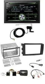 Pioneer CD USB Lenkrad Bluetooth 2DIN DAB Autoradio für Smart ForFour 2004-2006