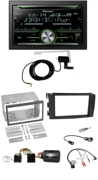 Pioneer CD USB Lenkrad Bluetooth 2DIN DAB Autoradio für Smart ForFour 2004-2006