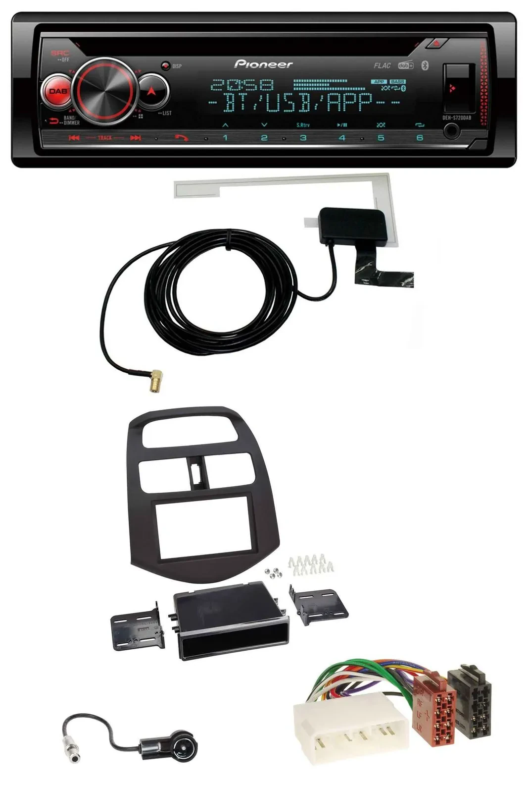 Автомагнитола для Chevrolet Spark (KLM 2012–2013) Pioneer DAB, CD, MP3, USB, Bluetooth