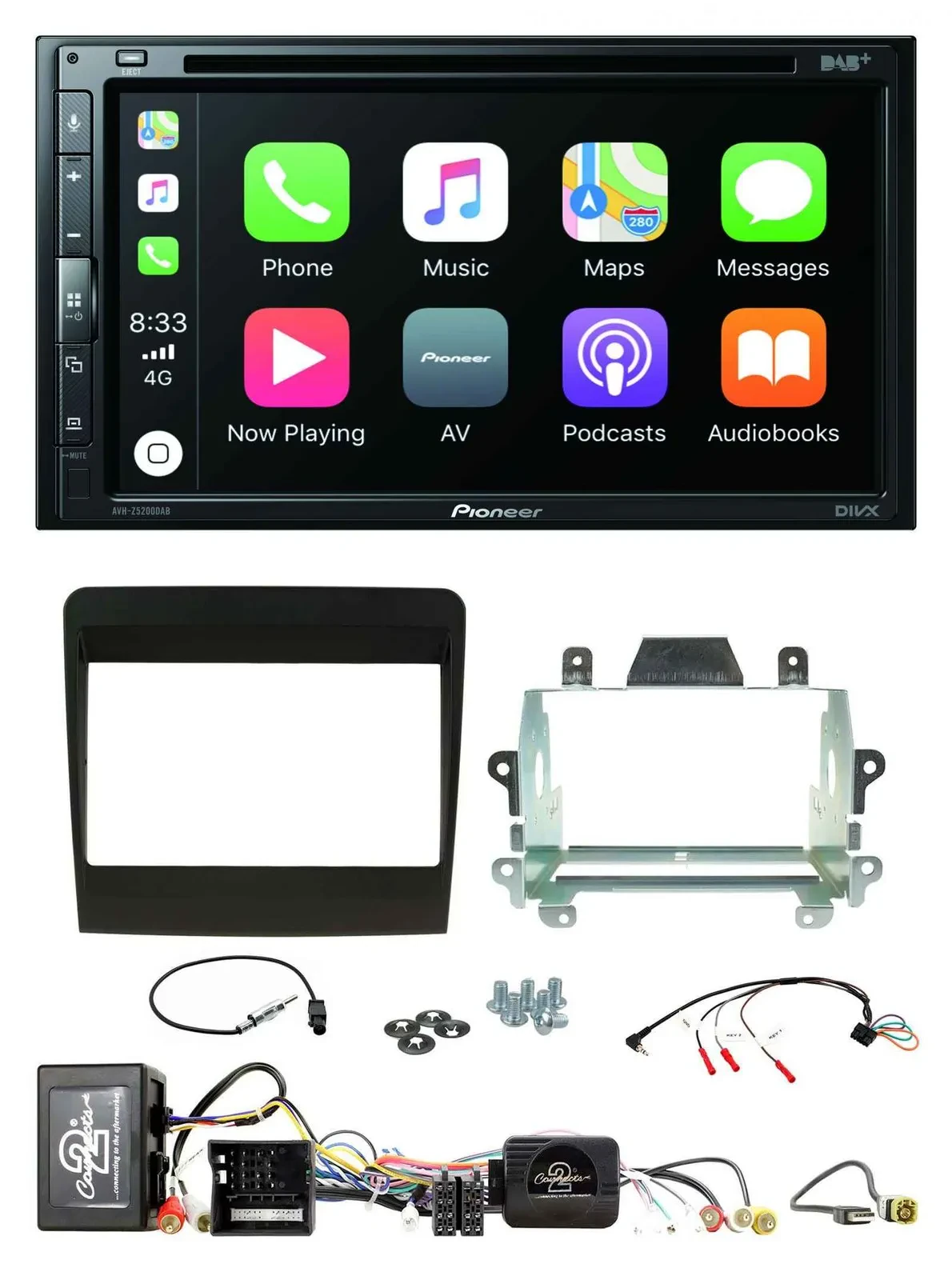 Pioneer DVD 2DIN Lenkrad DAB Bluetooth USB Autoradio für Porsche 911 11-17 MOST-