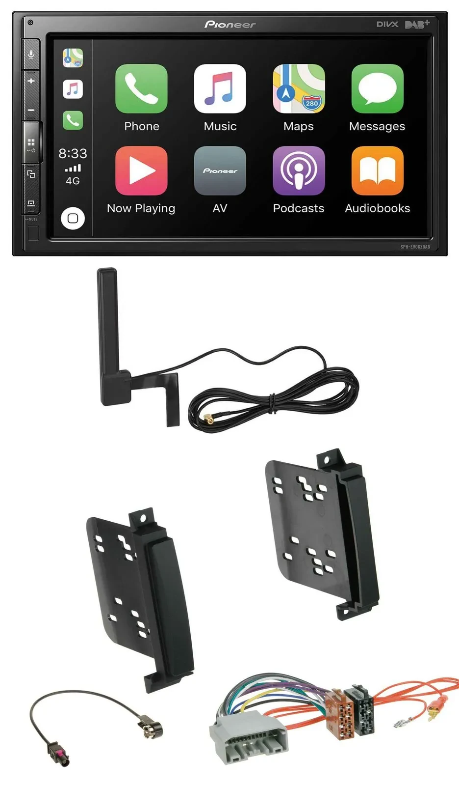 Pioneer USB 2DIN Bluetooth DAB MP3 Autoradio für Dodge Durango Jeep Grand Cherok