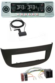 Dietz Bluetooth USB MP3 DAB Autoradio für Renault Twingo (07-12) schwarz