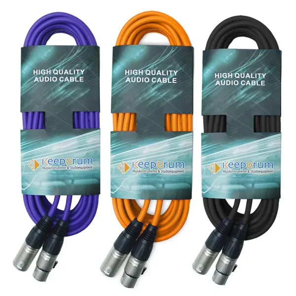 Микрофонный кабель keepdrum MC-001XX Multi 6 м (3 штуки)