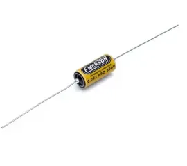 Emerson Custom USA .022 300v Paper In Oil Tone Capacitor, Yellow & Cream