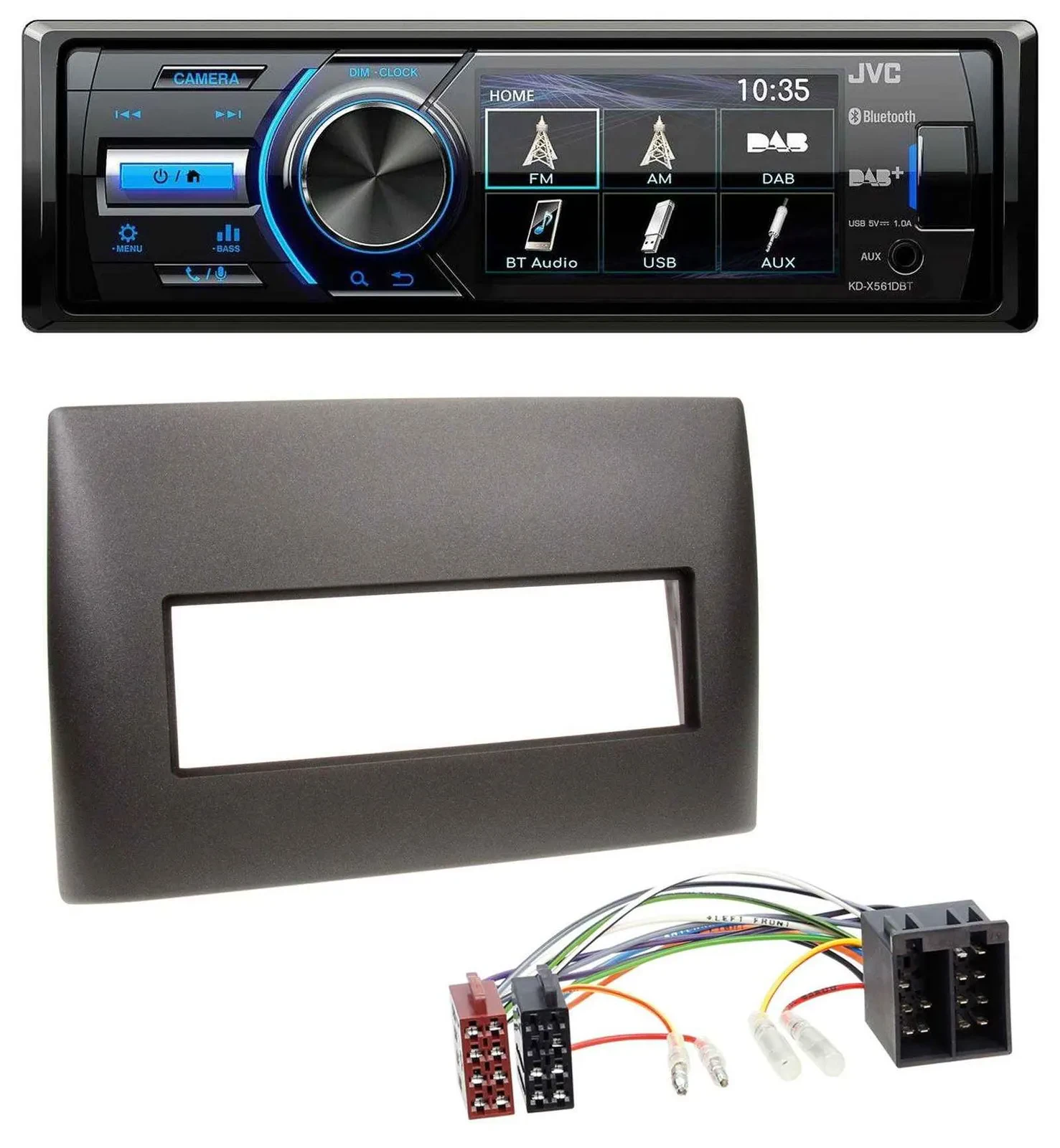 JVC Bluetooth MP3 USB DAB Autoradio für Fiat Stilo (192, 2001-2008)