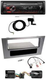 Автомагнитола Pioneer 1 DIN USB DAB MP3, для Ford Mondeo 2004–2007, антрацит, поддержка управления на руле