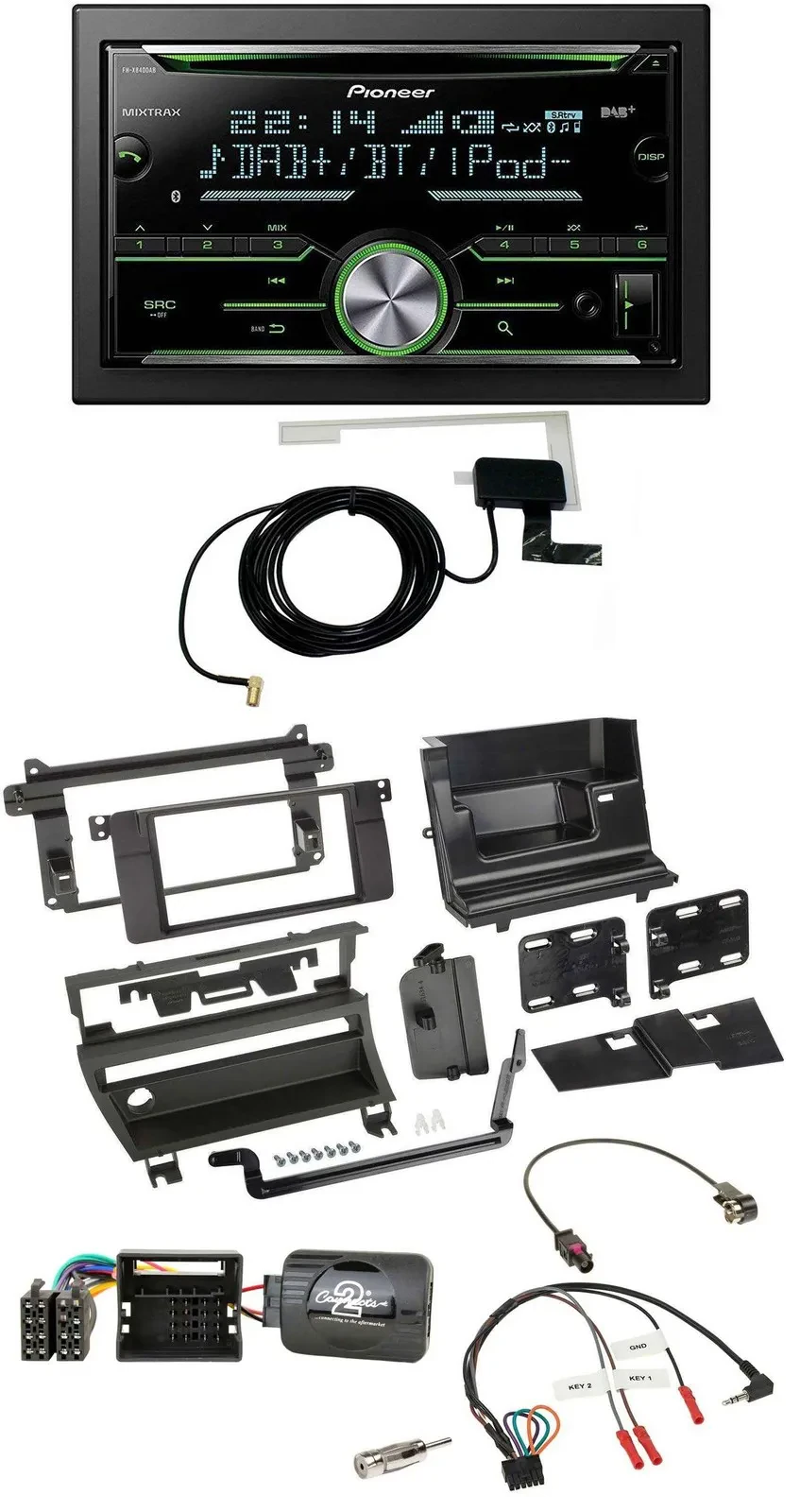 Автомагнитола для BMW 3 (E46) 2001–2006 Pioneer 2DIN CD USB Bluetooth DAB с управлением на руле