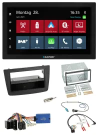 Blaupunkt Lenkrad Bluetooth DAB 2DIN USB Autoradio für Alfa Romeo Mito ISO 955 1