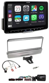 Автомагнитола для Ford Escort/Focus Alpine Bluetooth USB DAB, серебристая