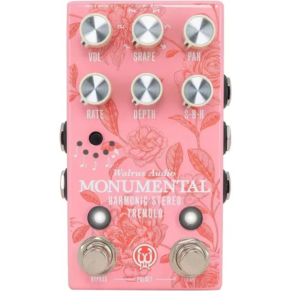 Педаль эффектов для электрогитары Walrus Audio Monumental 2024 Floral Series Limited Edition Stereo Harmonic Tap Tremolo