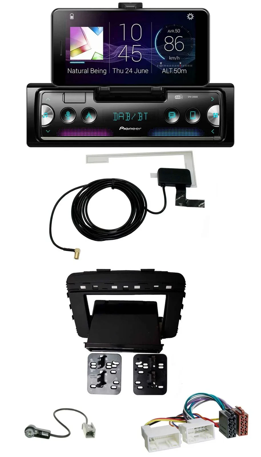 Pioneer DAB Bluetooth MP3 USB Autoradio für Kia Sorento (UM, ab 03/2015)