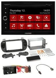 Blaupunkt MP3 DVD Bluetooth DAB 2DIN USB Autoradio für Fiat 500 ab 12 soft touch