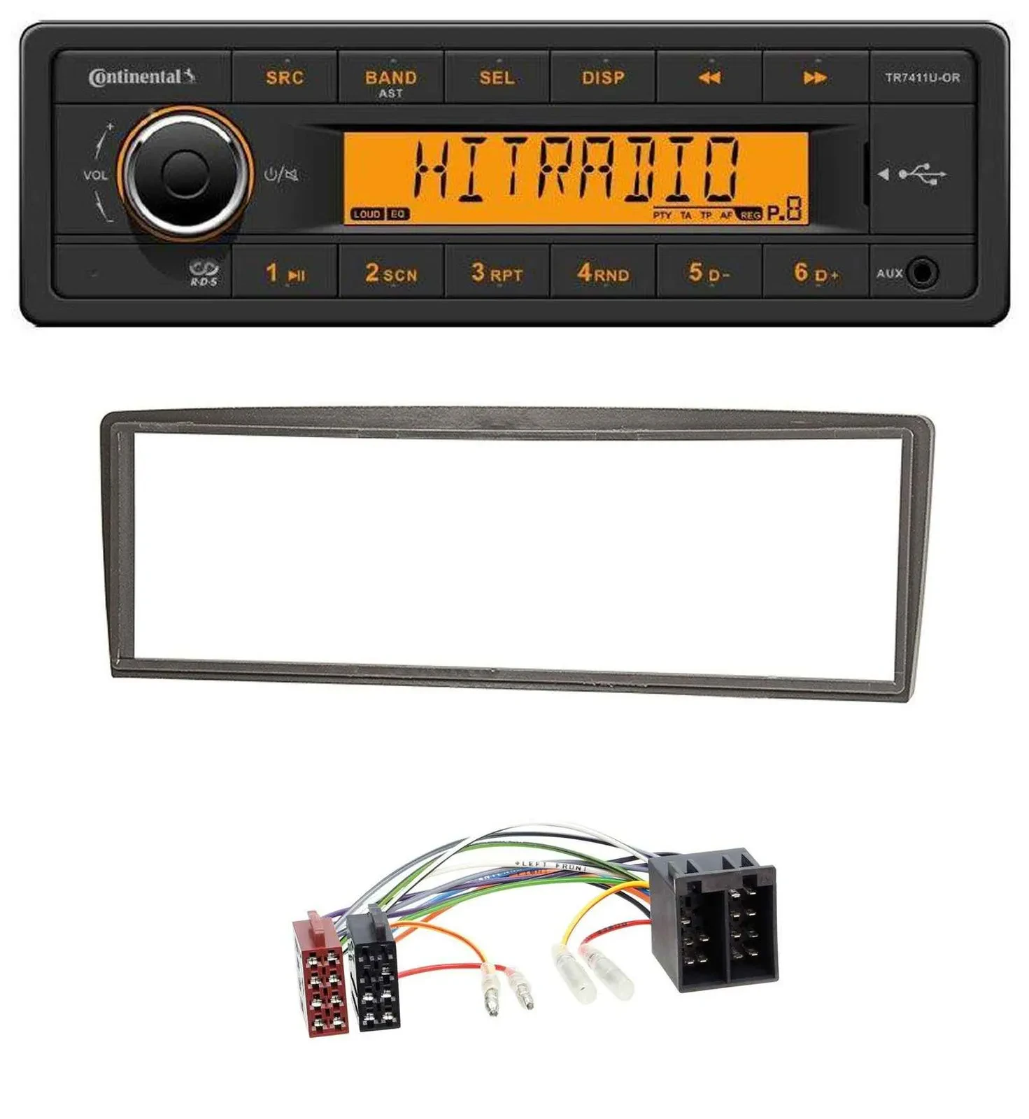 Continental 1DIN USB AUX MP3 Autoradio für Alfa Romeo GTV (ab 2004)